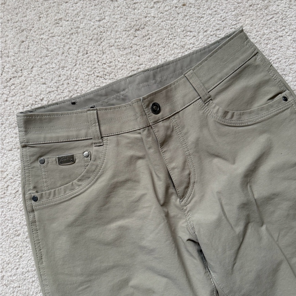 Kuhl Pants Mens 33x34 (32x32) Khaki Beige Hiking Outdoor Stretch Trail - Picture 2 of 8